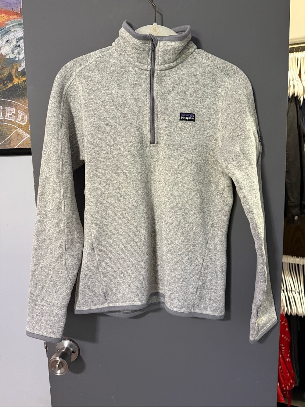 Patagonia Light Gray Women's Half-Zip Fleece Pullover
